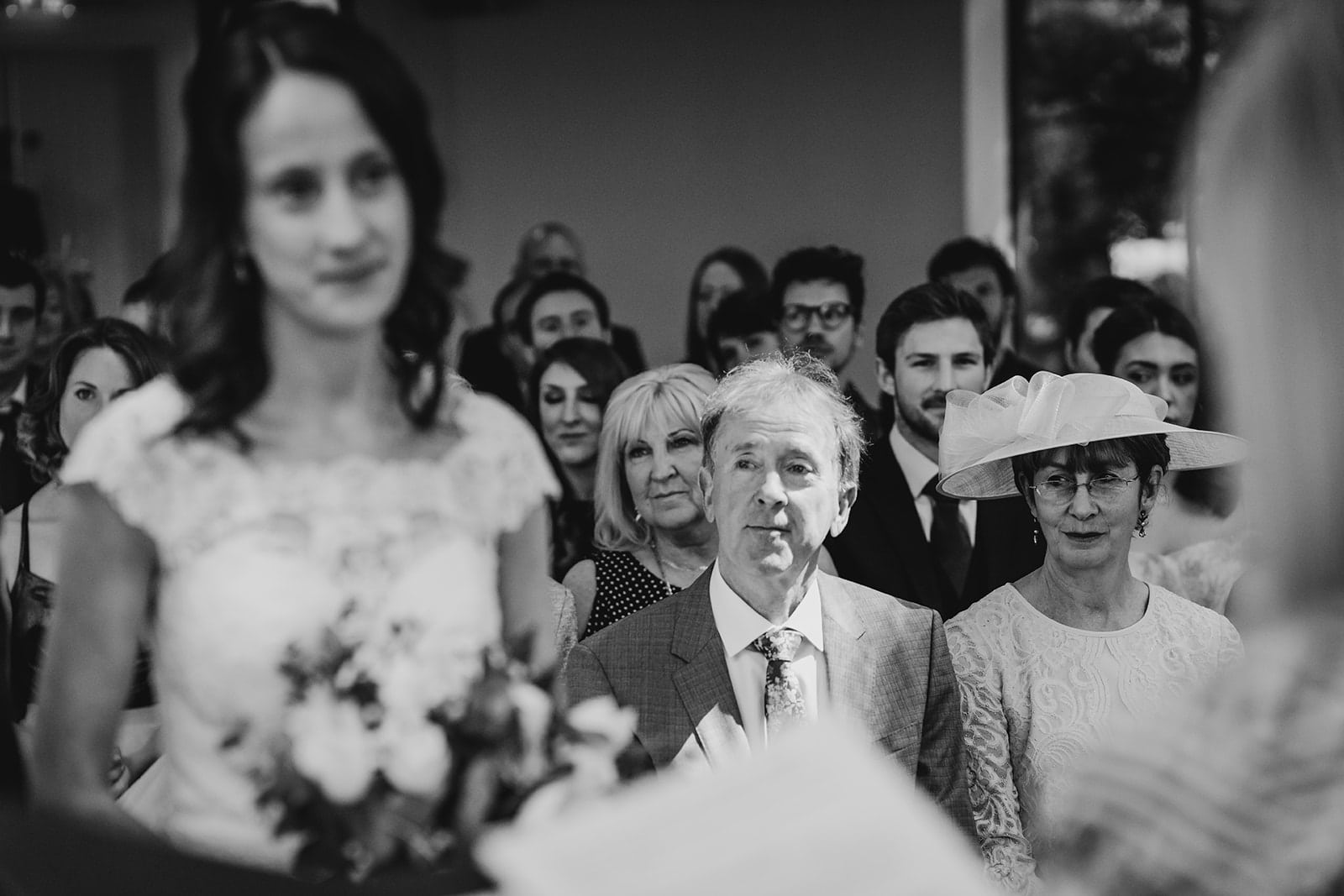 Mum and Dad look on as daughter gets married