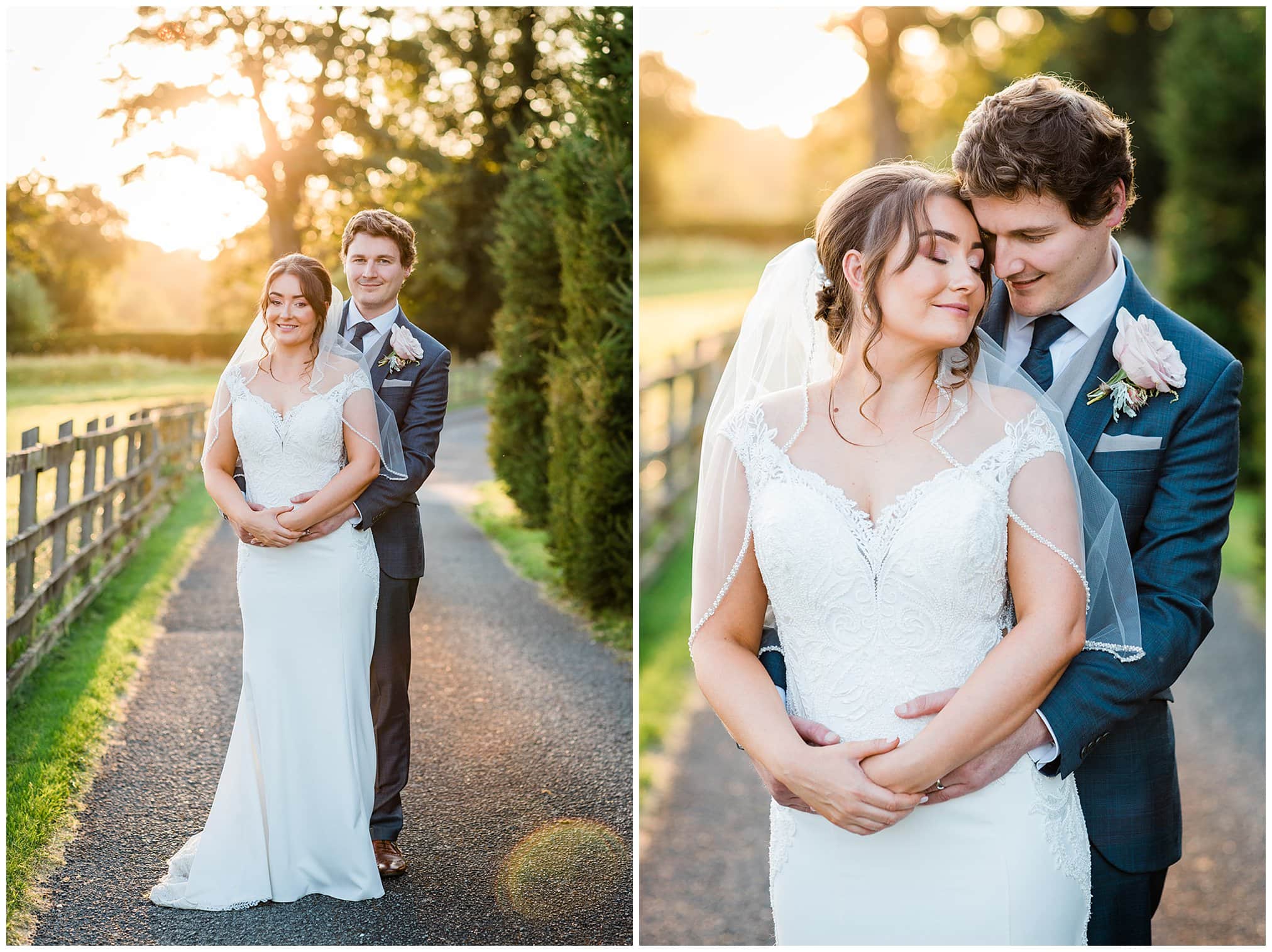 bride and groom at peterstone court brecon