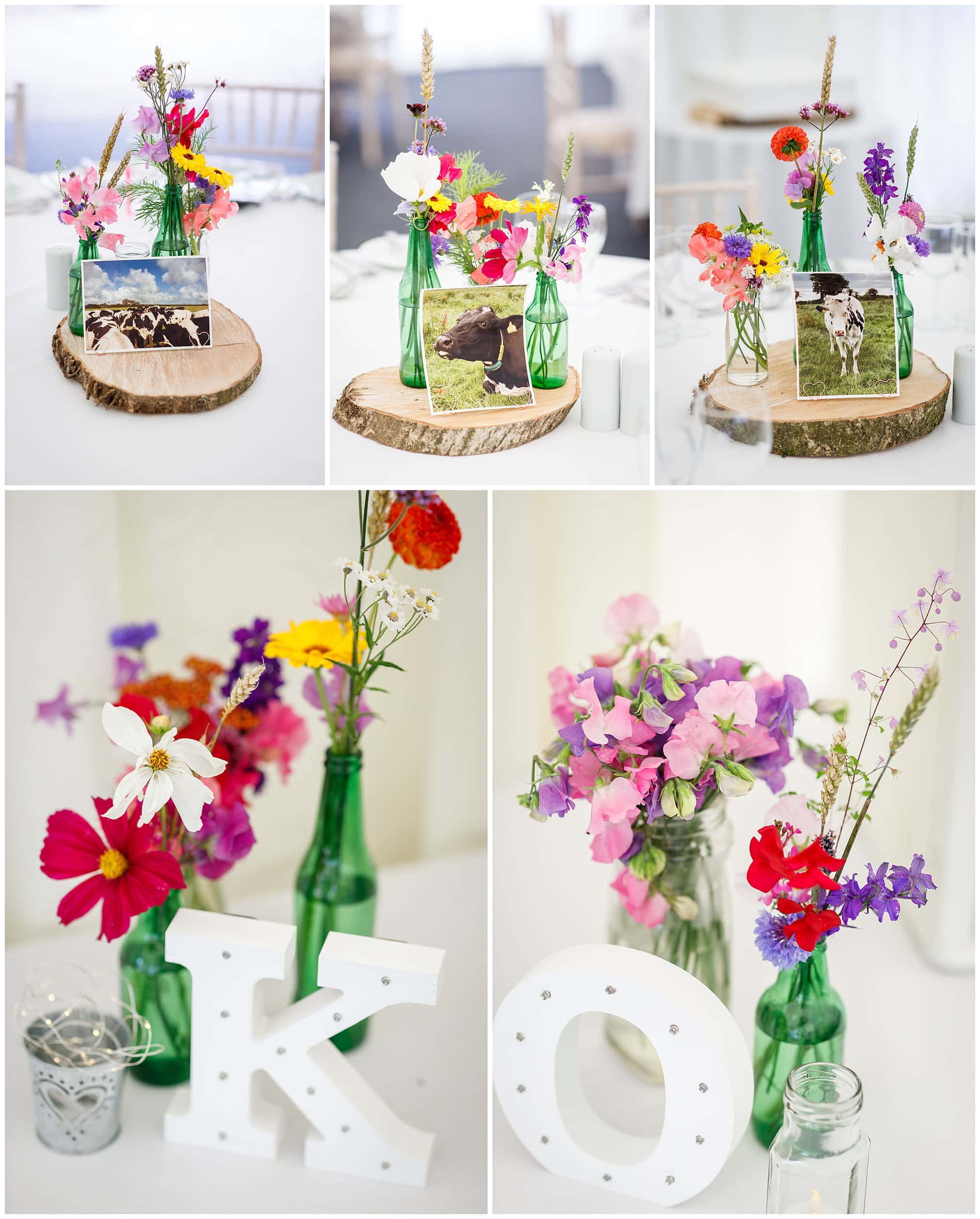wildflower wedding display details