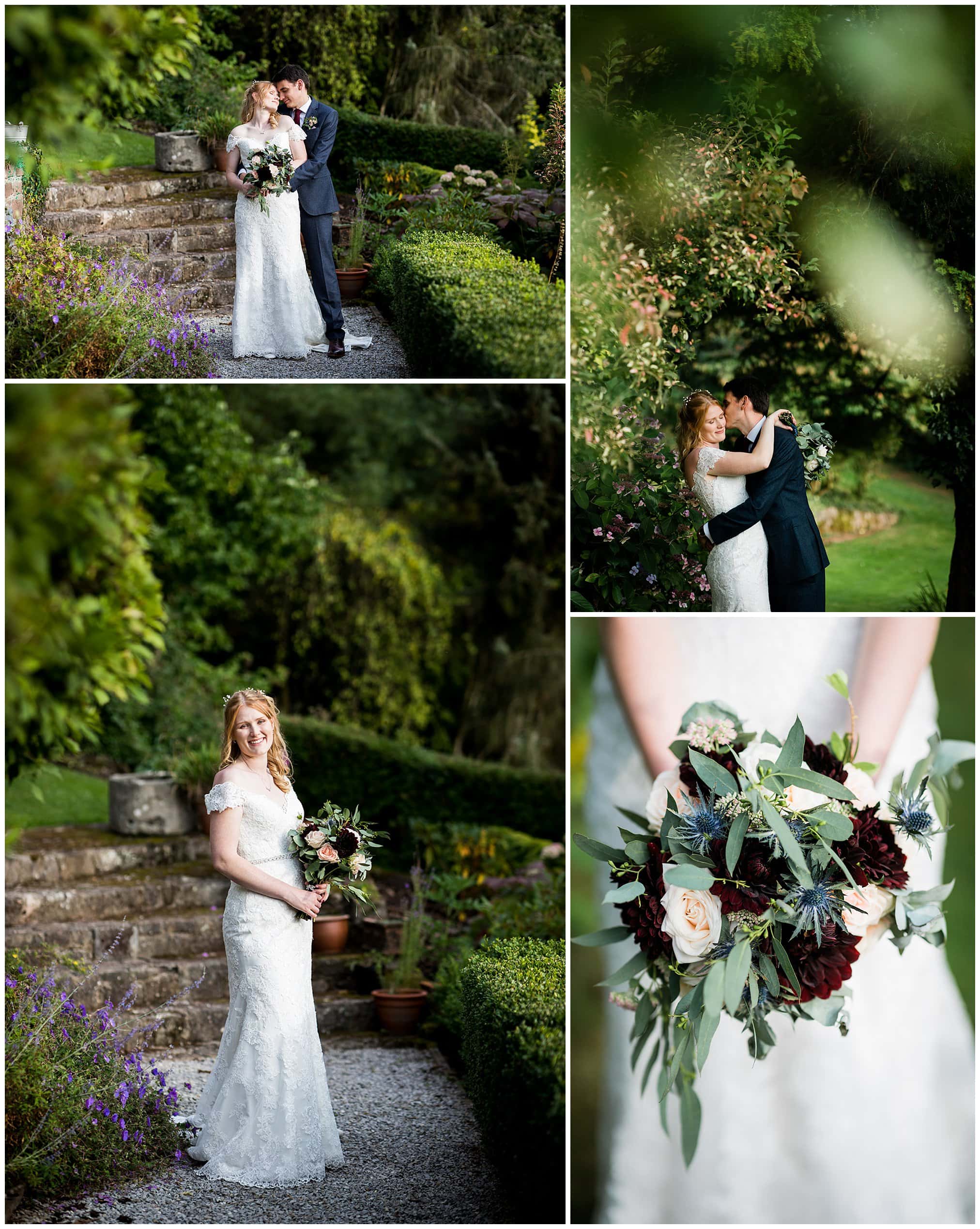 bride and groom at caer llan in monmouth.
