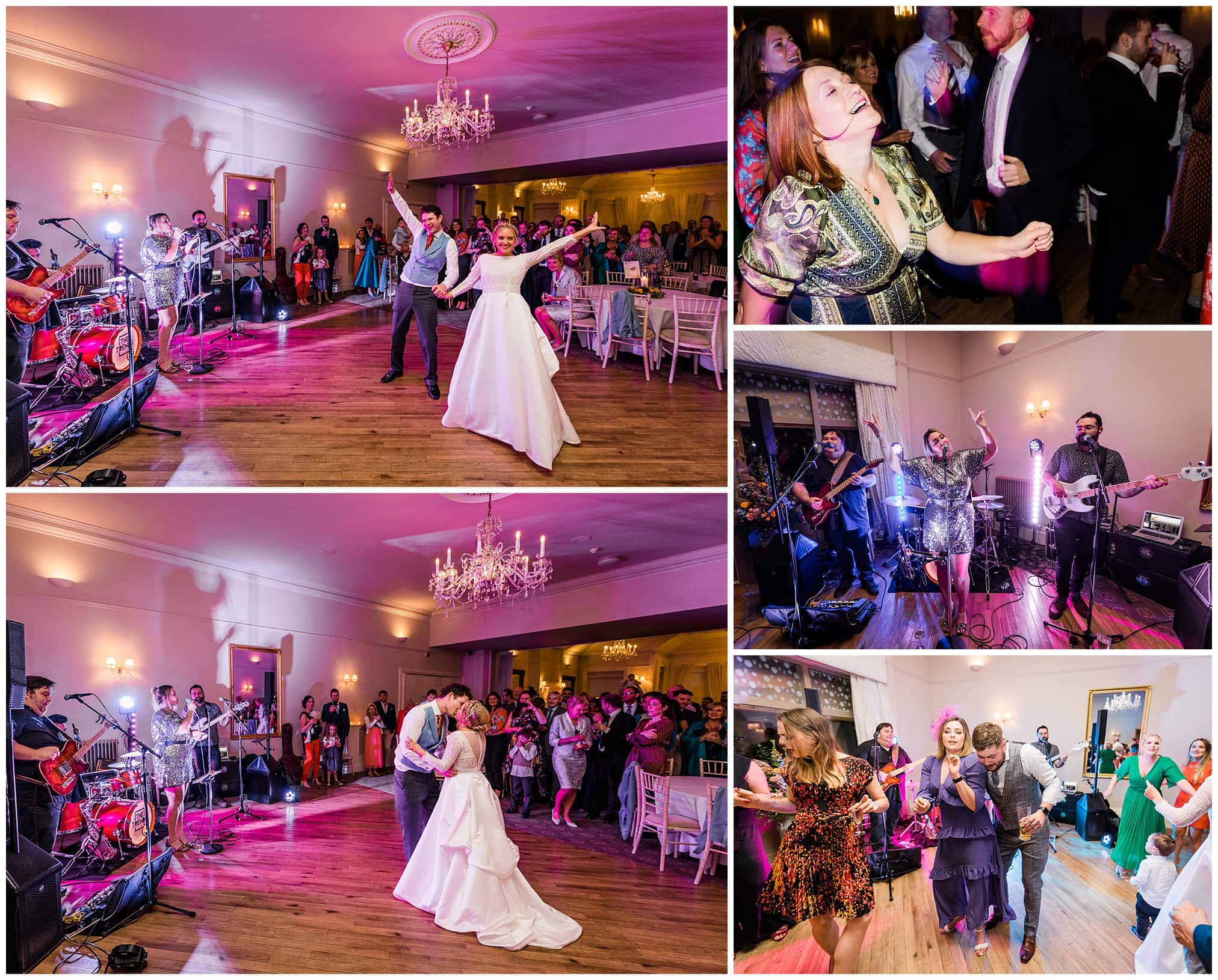 Dancing at a peterstone court wedding.